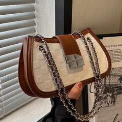 Shoulder Hobo Bag PU Underarm Crescent Handbag & Purse