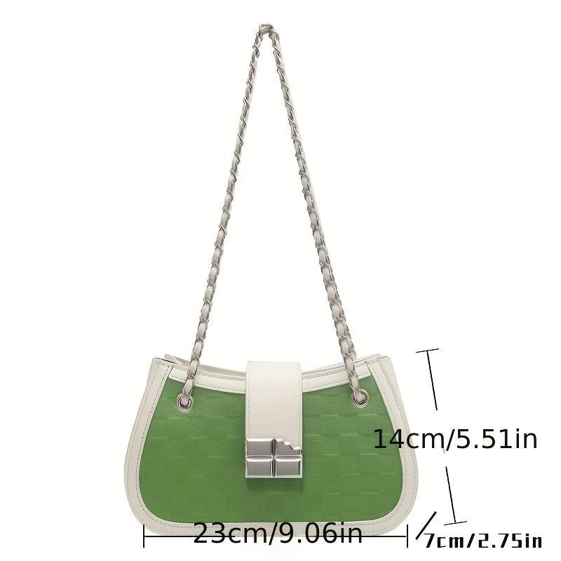 Shoulder Hobo Bag PU Underarm Crescent Handbag & Purse