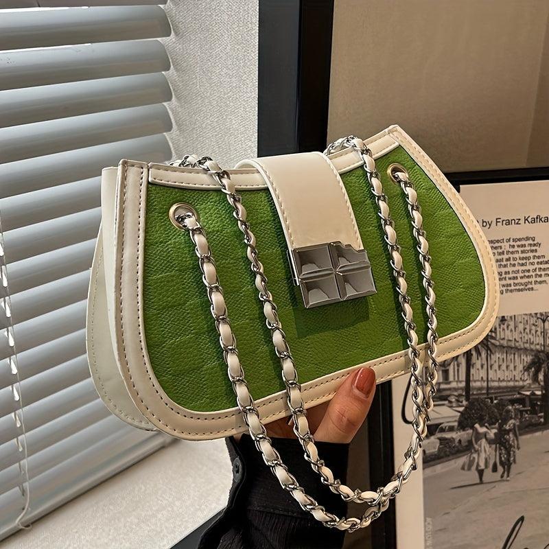 Shoulder Hobo Bag PU Underarm Crescent Handbag & Purse
