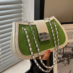 Shoulder Hobo Bag PU Underarm Crescent Handbag & Purse