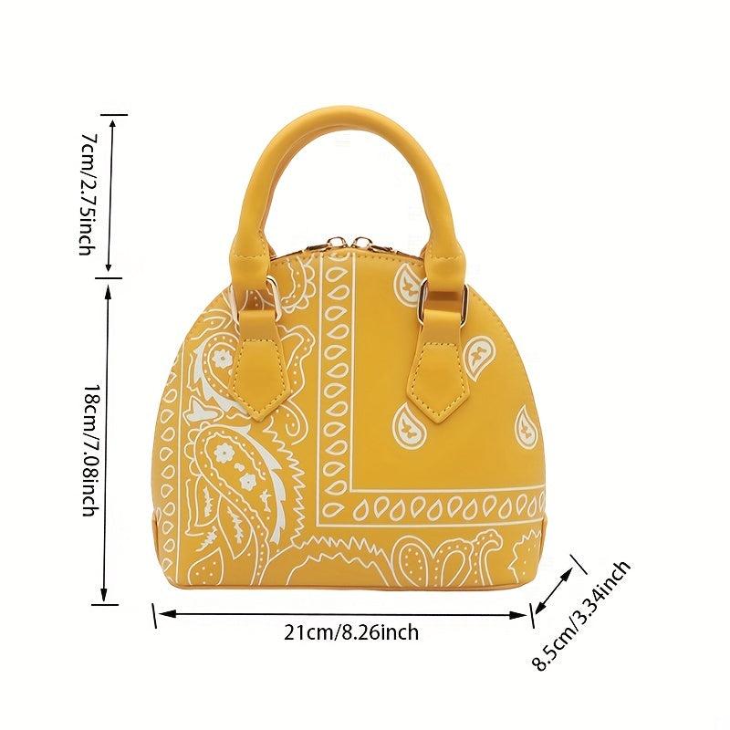 Zipper Crossbody Bag Women's Double Handle Purse