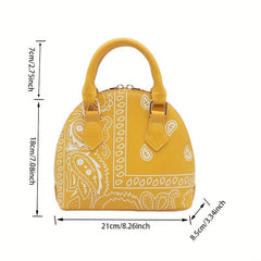 Zipper Crossbody Bag Women's Double Handle Purse