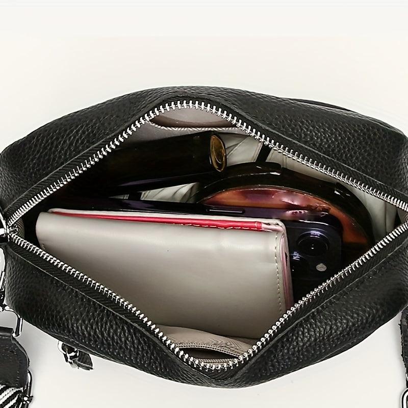 Small Leather Crossbody Bag for Women Square Purse