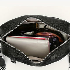 Small Leather Crossbody Bag for Women Square Purse