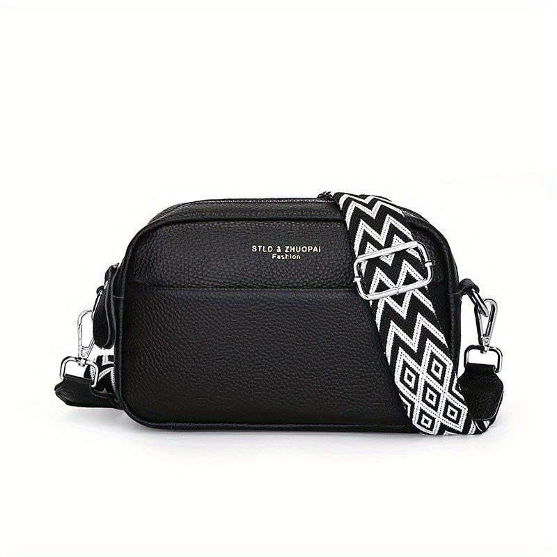 Small Leather Crossbody Bag for Women Square Purse