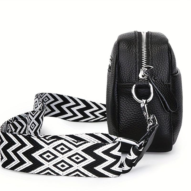 Small Leather Crossbody Bag for Women Square Purse