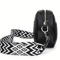 Small Leather Crossbody Bag for Women Square Purse