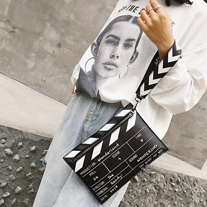 Movie Film Cut Action Bag Clutch Purse Wristlet Envelope Bag