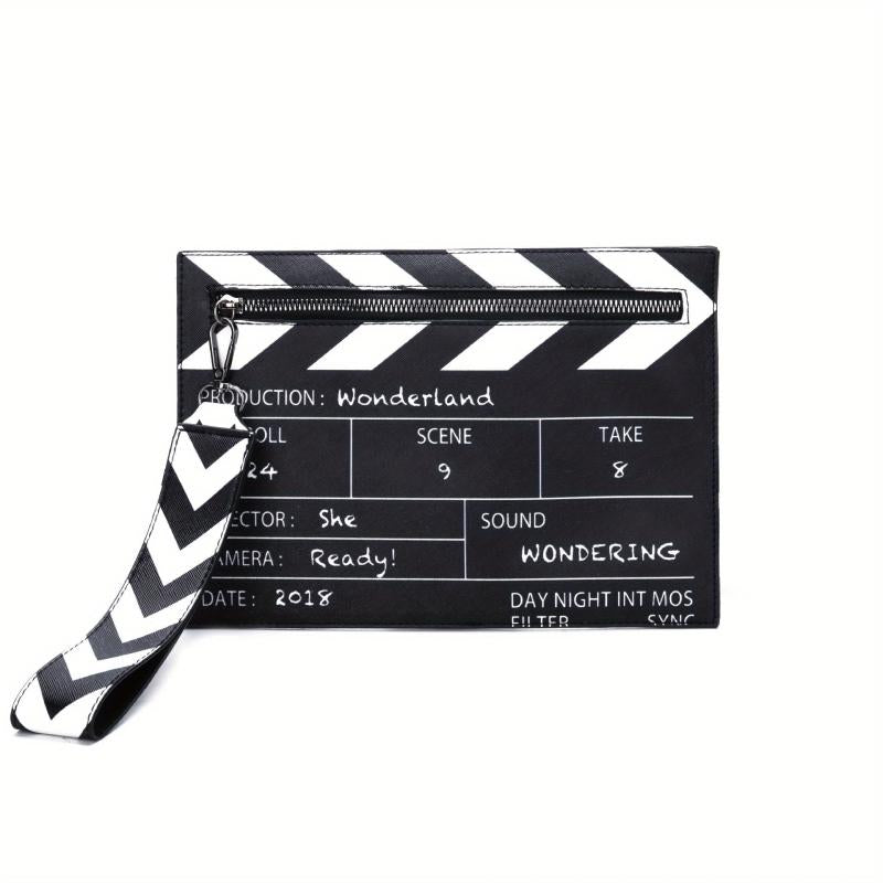Movie Film Cut Action Bag Clutch Purse Wristlet Envelope Bag