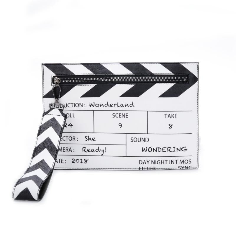 Movie Film Cut Action Bag Clutch Purse Wristlet Envelope Bag