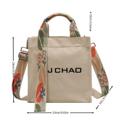 Floral Strap Crossbody Bag Small Square Purse For Women