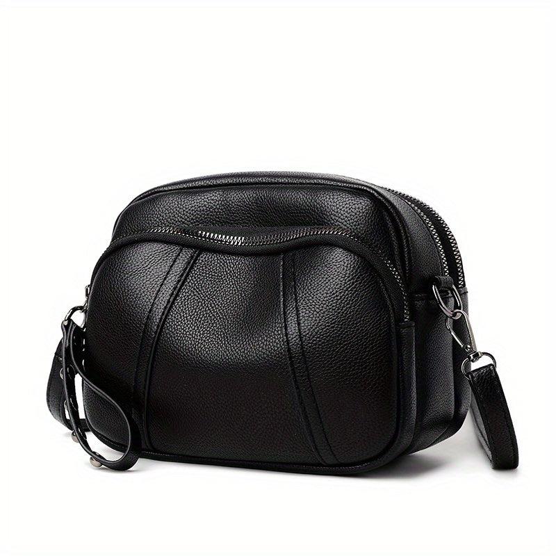 Vintage Studded Crossbody Bag with Pocket
