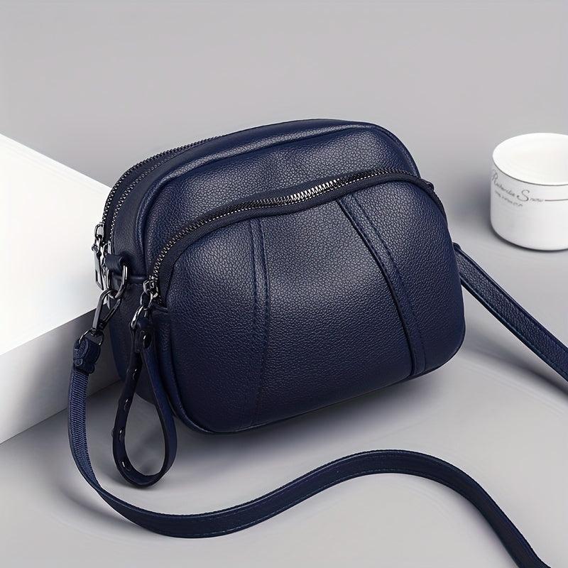 Vintage Studded Crossbody Bag with Pocket