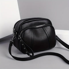 Vintage Studded Crossbody Bag with Pocket