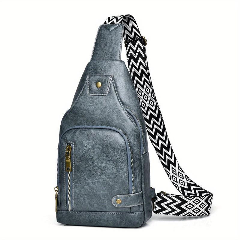 Vintage Sling Bag Bohemian Crossbody Chest Bag for Travel Hiking