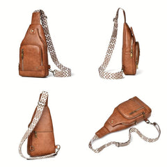 Vintage Sling Bag Bohemian Crossbody Chest Bag for Travel Hiking