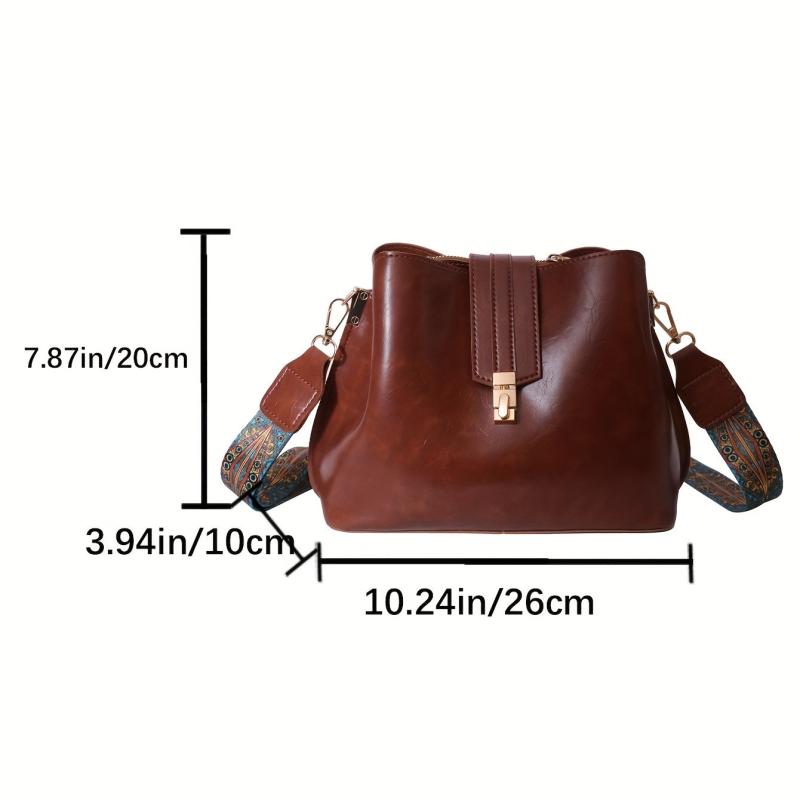 Vintage Bucket Bag Ethnic Strap Crossbody Shoulder Bag