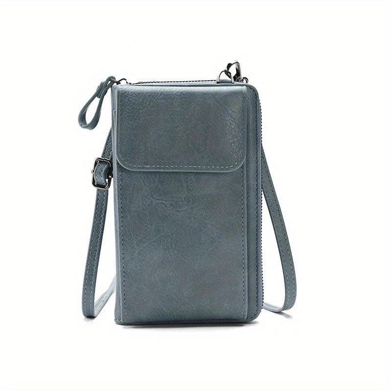 Mini Crossbody Phone Wallet Women's PU Leather Flap Purse