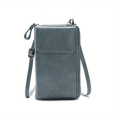 Mini Crossbody Phone Wallet Women's PU Leather Flap Purse