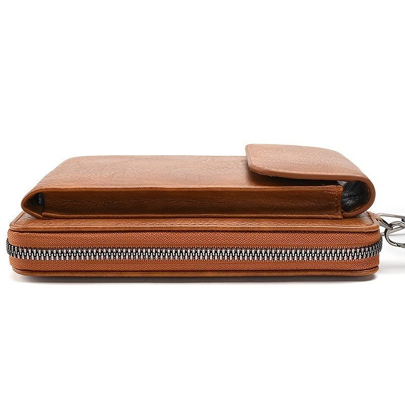 Mini Crossbody Phone Wallet Women's PU Leather Flap Purse