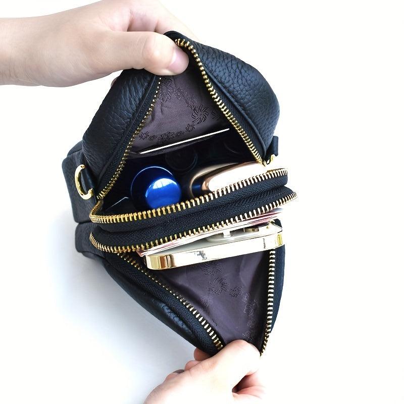 Double Zipper Mini Phone Bag Crossbody Coin Purse