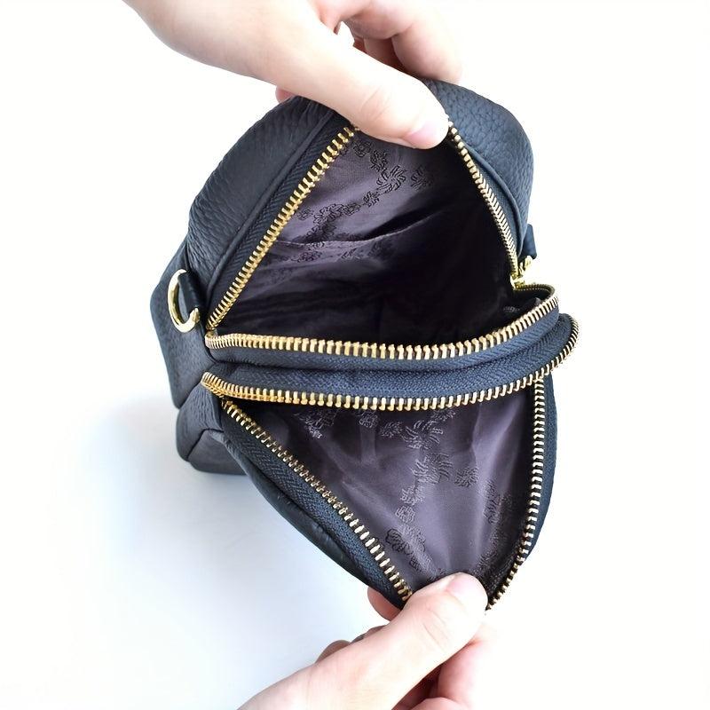 Double Zipper Mini Phone Bag Crossbody Coin Purse