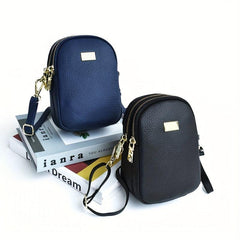 Double Zipper Mini Phone Bag Crossbody Coin Purse