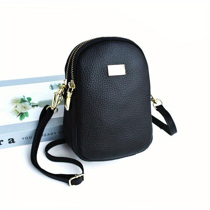 Double Zipper Mini Phone Bag Crossbody Coin Purse