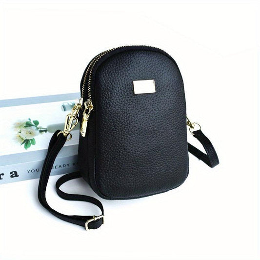 Double Zipper Mini Phone Bag Crossbody Coin Purse