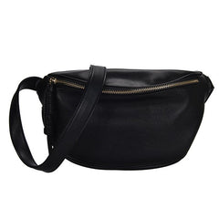 Casual Solid Crossbody Bag Women's Shoulder Bag Chest Bag Zipper Fanny Pack
