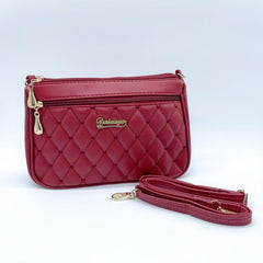 Heart Embroidery Crossbody Bag Solid Shoulder Bag Women's Every Zipper Purses