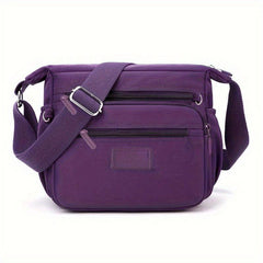 Casual Nylon Crossbody Bag Women's Pockets Purses Lightweight Daily Shoulder Bag