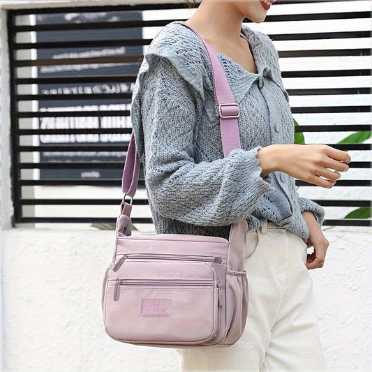 Casual Nylon Crossbody Bag Women's Pockets Purses Lightweight Daily Shoulder Bag