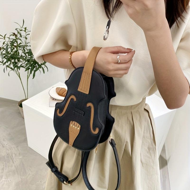 Violin Satchel Bag Shoulder Bag All Match Stylish Bag For Shopping