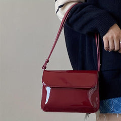 Vintage Square Shoulder Bag Flap Handbag Adjustable Strap