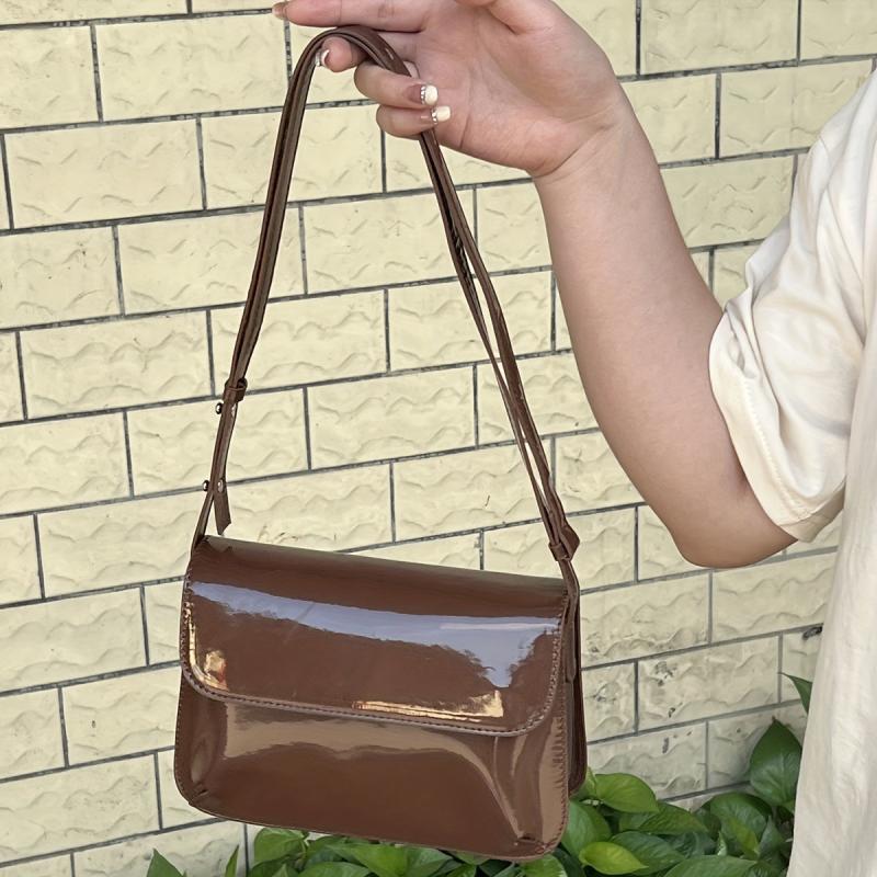 Vintage Square Shoulder Bag Flap Handbag Adjustable Strap