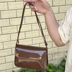Vintage Square Shoulder Bag Flap Handbag Adjustable Strap
