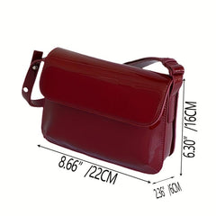 Vintage Square Shoulder Bag Flap Handbag Adjustable Strap