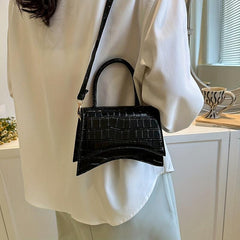 Crocodile Pattern Top Handle Crossbody Bag Versatile Shoulder Bag