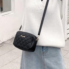 Quilted Square Crossbody Bag PU Leather Purse for Women