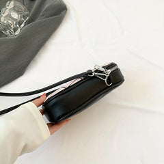 Geometric Pattern Crossbody Bag PU Shoulder Bag Women's Casual Handbag & Purse