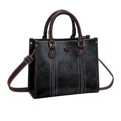 Studded Decor Crossbody Bag Top Handle Satchel Purse