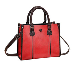 Studded Decor Crossbody Bag Top Handle Satchel Purse