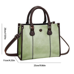 Studded Decor Crossbody Bag Top Handle Satchel Purse
