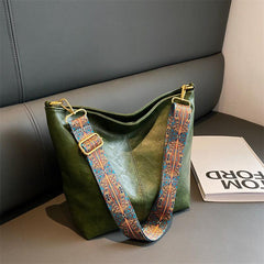 Vintage Crossbody Bag Geometric Strap Hobo Bag Large Capacity