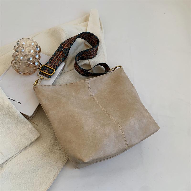 Vintage Crossbody Bag Geometric Strap Hobo Bag Large Capacity