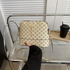 Vintage Printed Crossbody Bag Zipper Purse Shoulder Bag For Women