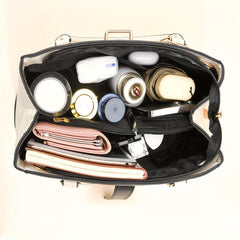 Large Capacity Top Handle Shoulder Bag PU Leather Crossbody Bag