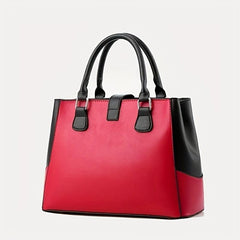 Large Capacity Top Handle Shoulder Bag PU Leather Crossbody Bag