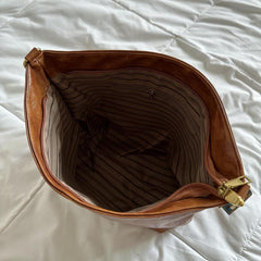 Vintage Crossbody Bag Large Capacity Hobo Bag Faux Leather Shoulder Bag
